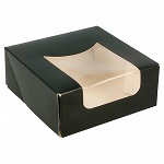 [GDP 252.24-Pack] SUSHI WINDOW BOX SMALL BLACK - PACK OF 50 EACH