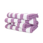 [MON BEACH TOWEL LAV-Each] BEACH TOWEL STRIPED WHITE/LAVENDER - EACH 