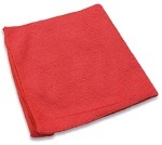 [CLM M915107R-12PCK-15.0] MICROFIBER CLOTH 16X16" RED SRT - CASE OF 15 PACK
