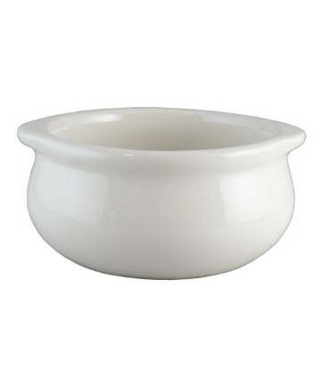 [VER OSC-10-V-12.0] ONION SOUP CROCK WHT 10oz - DZN of  12