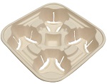 [WC CC-FB-4-LF-Pack] FIBER 4-CUP CARRIER - PACK OF 50 EACH