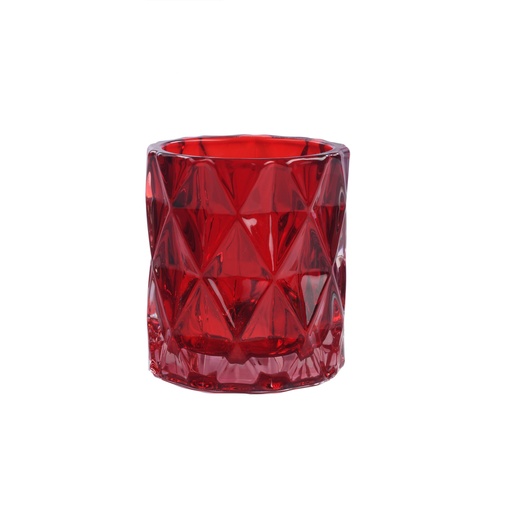 [IMPULSE 5713] SUNSET GLASS VOTIVE CANDLE HOLDER – SMALL RED SRT