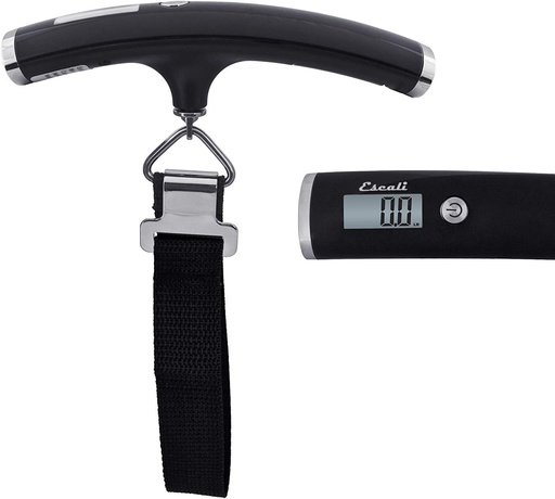 [ESC LG11050B] VELLO SLIMLINE LUGGAGE SCALE 110LBS/50KG BLACK