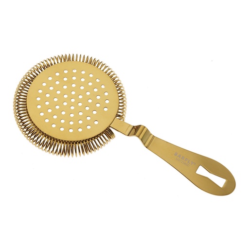 [BAR M37218GD] DELUXE HAWTHORNE STRAINER GOLD - EACH