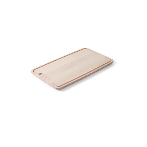 [HEN 505205] CARVING BOARD WITH GROOVE BEECH WOOD 39X23X2CM  
