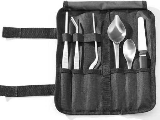 [HEN 400081] CHEF PLATING SET SATIN FINISH - SET OF 6 PIECES 