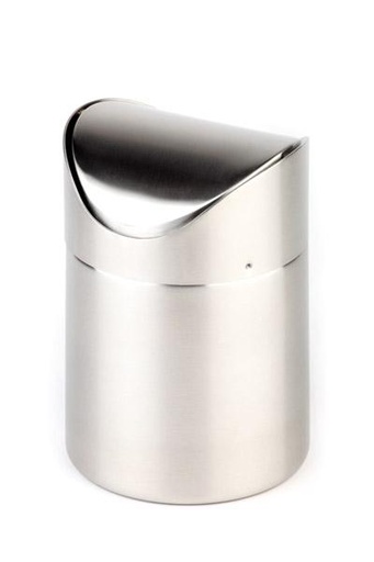 [APS 00029] TABLE GARBAGE BIN STAINLESS STEEL - EACH