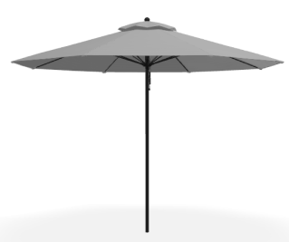 [FRA MONTE OCT R196] UMBRELLA OCTAGON 11FT, TITANIUM (R196) - MONTEREY SERIE