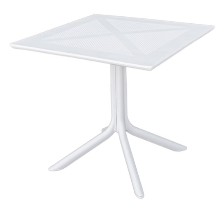 [GDP 270.59] SQUARE TABLE SUPRA-TEK 80X80X75CM WHITE - EACH