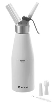 [HEN 588031] CREAM WHIPPER 0.25 LITER COLD ONLY, WHITE KITCHEN LINE