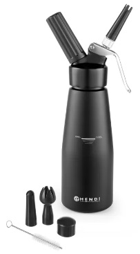 [HEN 588420] CREAM WHIPPER 0.5 LITER COLD ONLY, BLACK