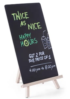 [HEN 664070] BLACKBOARD WITH EASEL 22X21X36CM