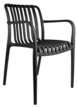 [FUR CH-DH888 BLACK] STACKABLE INDOOR CHAIR BLACK DH888 - EACH