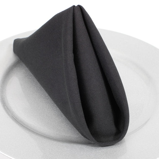[FLOR 20X20 BLACK 6.8OZ-12.0] NAPKIN 20X20" BLACK 6.8oz - CASE OF 12 PACK