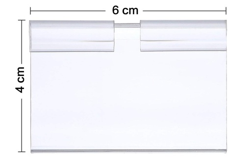 [LH X001Y3GSR7] PLASTIC SHELVING LABEL HOLDER 3.15" - DOUBLE HOOK TBD