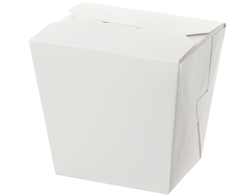 [TOC 32MWWHITEM NO HANDLE] CHINESE TAKE OUT BOX 32oz WHITE SQUARE NO HANDLE - CASE OF 500 EACH