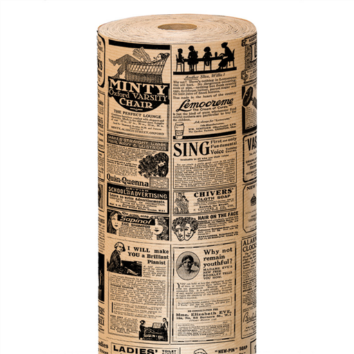 [GDP 806.29] TIMES GIFT WRAPPING PAPER NATURAL TBD/SRT - ROLL OF 100 METERS