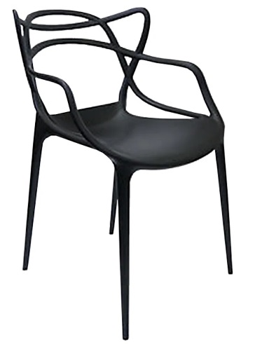 [FUR CH-812BK] STACKABLE INDOOR CHAIR LOOP BACK BLACK - EACH