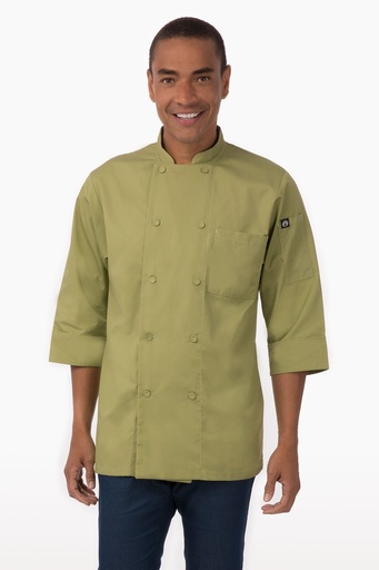 [CHW JLCL-2XL LIME] MOROCCO CHEF COAT 3/4 SLEEVE LIME - SIZE 2XLARGE 