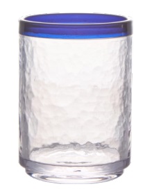 [GET SOL-14R-CL-24.0] SOLERA DOUBLE ROCKS 14oz GLASS TEXTURED - CASE OF 24 EACH