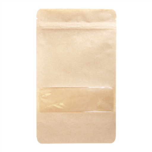 [GDP 258.04] KRAFT PAPER BAGS WITH ZIP CLOSURE 500GRAM - PACK OF 50 EACH 