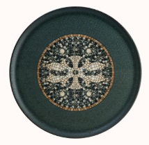[BPP S-MT-MZPMAGRM32PZ] MESOPOTAMIA MOSAIC ANTHRACITE PIZZA PLATE 13"/32cm - EACH