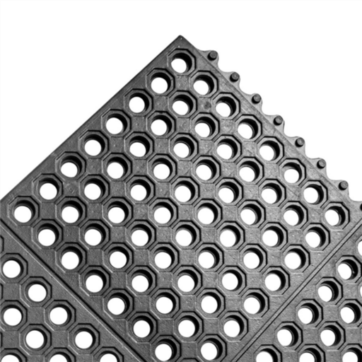 [GDP 134.49] ANTI-FATIGUE FLOOR MAT 3'X3' BLACK INTERLOCKING - EACH 