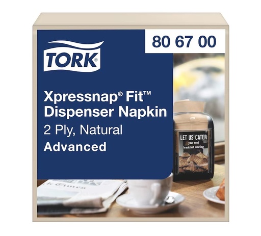 [TORK 806700] XPRESSNAP FIT REFILL NAPKIN 2PLY NATURAL - CASE OF 4320 EACH 
