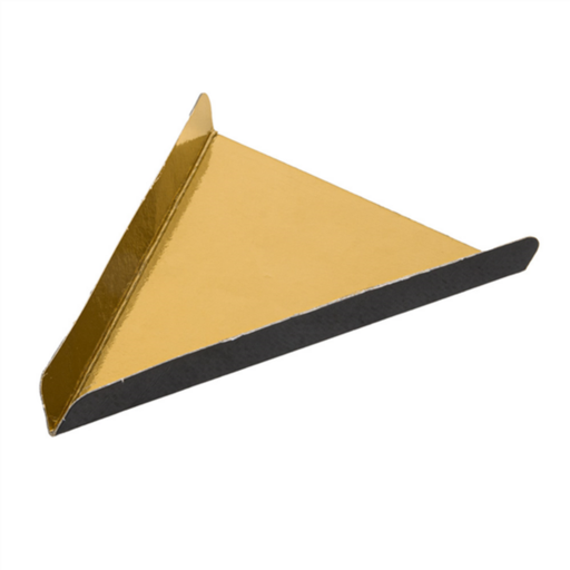 [GDP 279.41] TWO SIDES CARDBOARD FOR PATISSERIE GOLD & BLACK WEDGE 12X15X15CM- BOX OF 200 EACH  