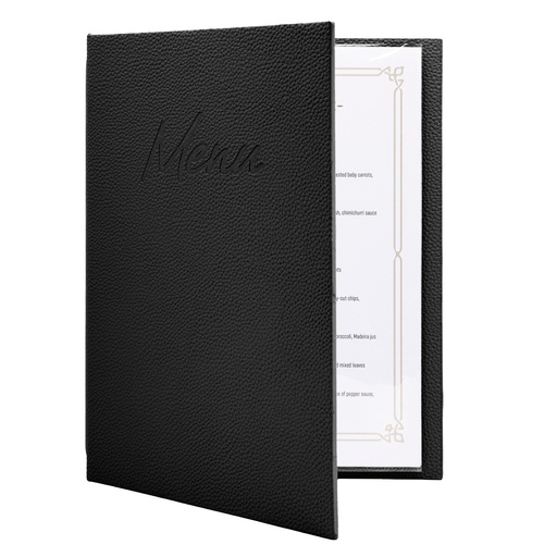 [VM MC-SRA4-BL] MENU COVER SIGNATURE BLACK A4 - EACH 