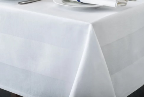 [FLOR 90X90 SATIN BAND-WHT] TABLECLOTH 90"X90" SATIN BAND WHITE TBD - EACH