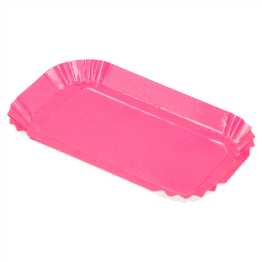 [GDP 185.61] MINI PASTRY TRAYS FUCHSIA 4X8CM - BOX OF 100 EACH   