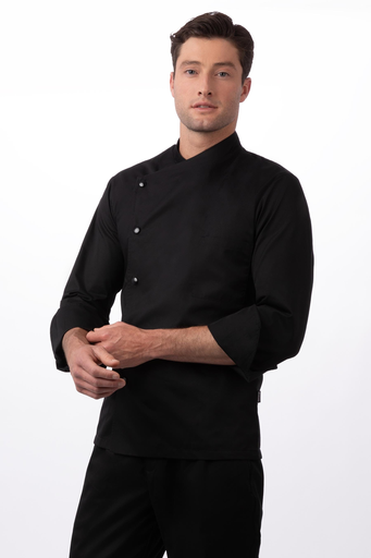 [BRAG BR8426-39 BLK] JULIUS CHEF COAT LONG SLEEVES BLACK TBD - SIZE LARGE/39
