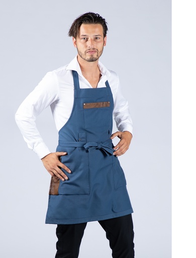 [DEN 65405L] BIB APRON HUNTER DENIM BLUE - EACH