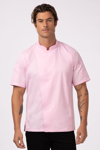 [CHW BCSZ009-S PINK] SPRINGFIELD CHEF COAT SHORT SLEEVE PINK TBD - SIZE SMALL 