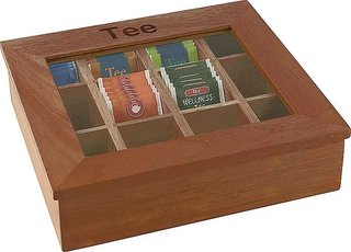 [APS 11776] TEA BOX WOODEN W/ACRYLIC LID