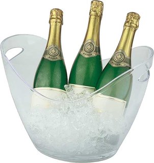 [APS 36048] CHAMPAGNE COOLER CLEAR 14X11"