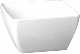 [APS 83409] SQUARE BOWL WHITE 19X19CM