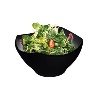 [APS 83712] BOWL SALAD 8" BLACK MELAMINE