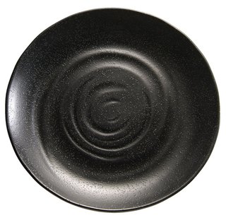 [APS 83941] TRAY 'ZEN'  BLACK PLATE Ø28CM