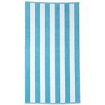 [ATD BEACH-TEAL] BEACH TOWEL STRIPED 30"X60" WHITE/TEAL - DOZEN