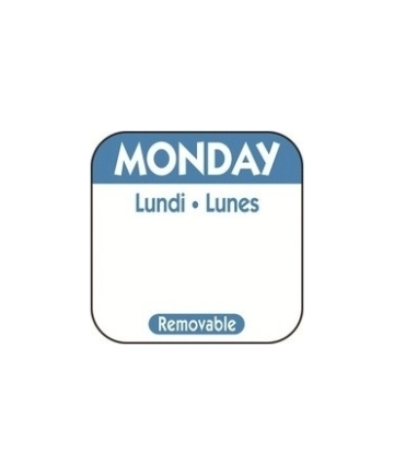 LABEL MONDAY BLUE 1X1" - ROLL OF 1000 LABELS