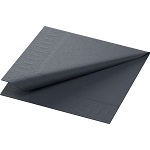BEVERAGE NAPKIN 2 PLY BLACK TBD - CASE OF 4 PACK