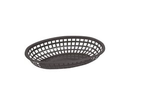 HEAVY DUTY OVAL FOOD BASKET BLACK
