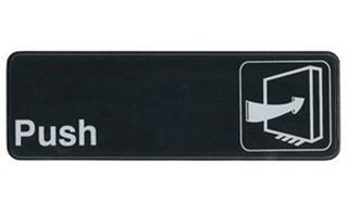INFORMATION SIGN "PUSH"