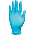 VINYL GLOVES LARGE BLUE - CASE OF 10 BOX