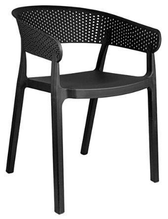 STACKABLE CHAIR SUPRA-TEK 51X49X73CM BLACK TBD - EACH