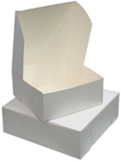 [CB 14-6 INCH] CAKE BOX 14X14X6 WHITE - BUNDLE OF 50 EACH