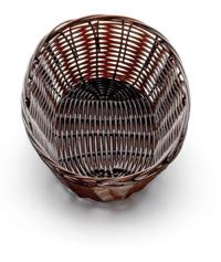 [TC 1474] BREAD BASKET OVAL BROWN