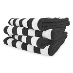 [MON BEACH TOWEL BLK-Each] BEACH TOWEL STRIPED WHITE/BLACK TBD - EACH 